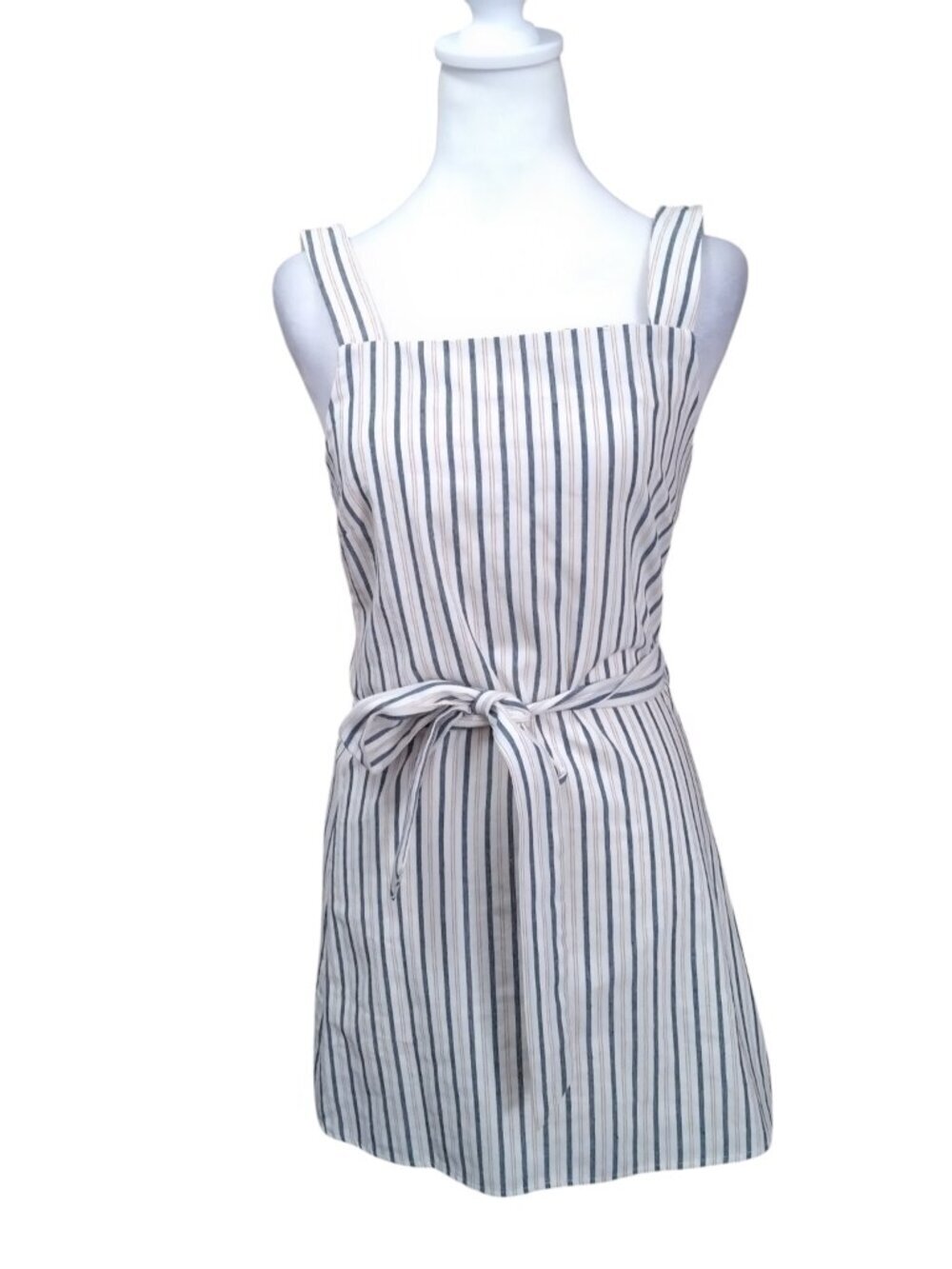 And I Size Small Wide Strap Striped Mini Wrap Dress Multi-Colored Academia